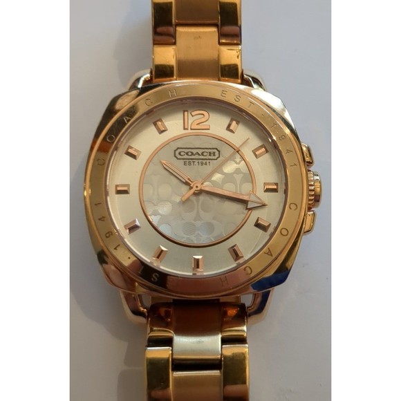 Coach rose gold boyfriend watch, excellent condition - Picture 1 of 4